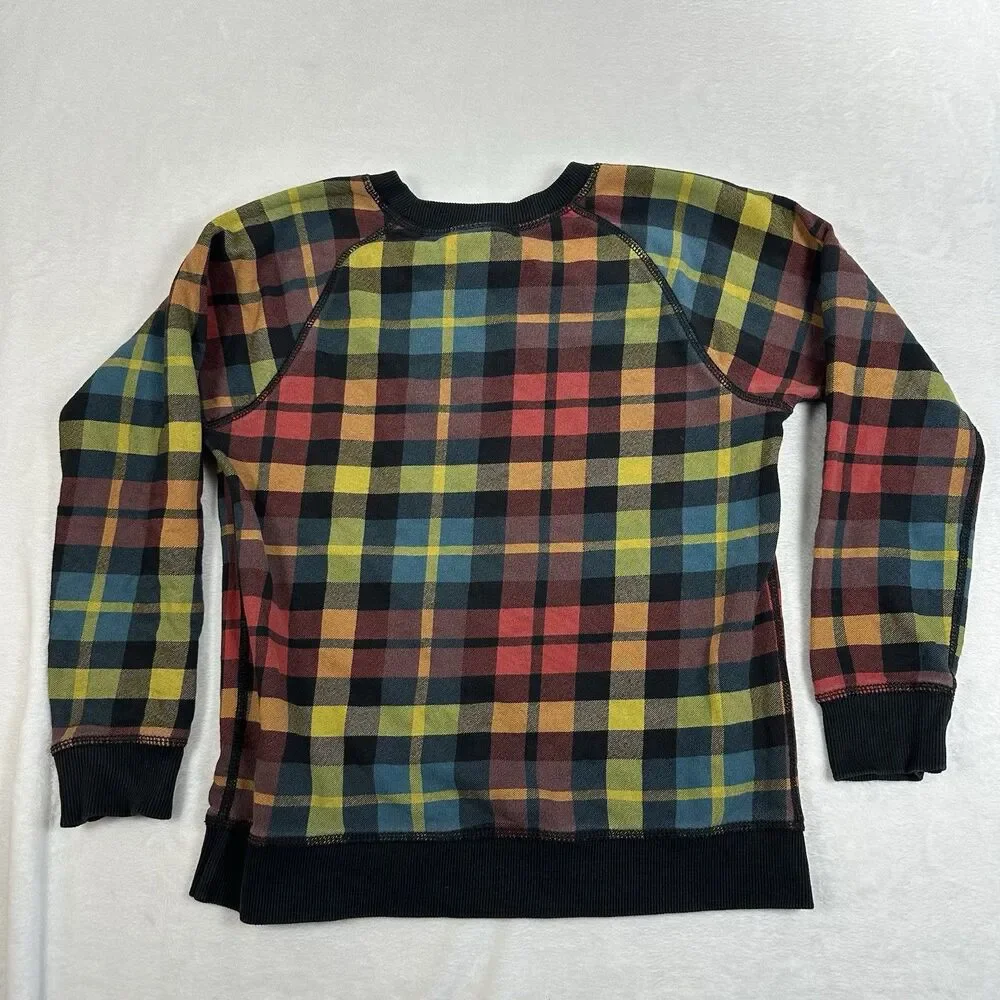 Hanna‎ Andersson Girls Plaid Sweatshirt Size 10 140cm Crewneck Pullover